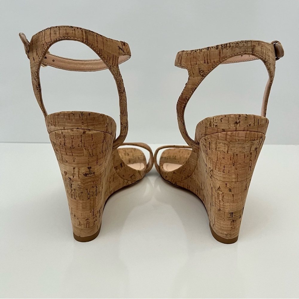 AGL Demi Ankle Strap Cork Wedge Sandal in Natural NEW - Picture 10 of 14